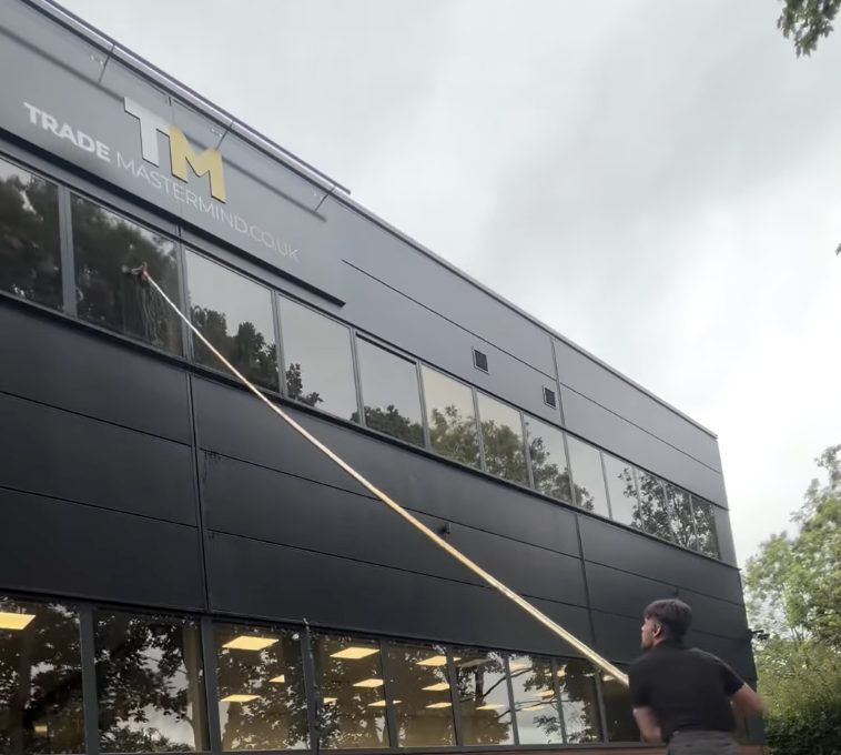 High level building wash at Trade Mastermind HQ